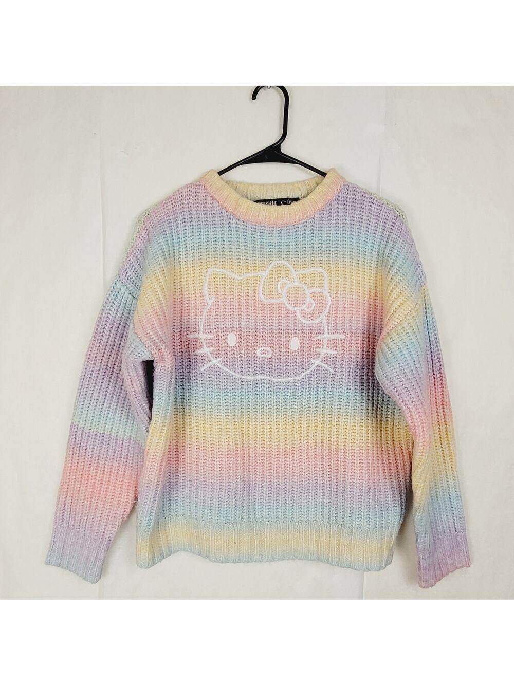 Sanrio Hello Kitty x Forever 21 rainbow sweater Size small Kawaii Kidcore
